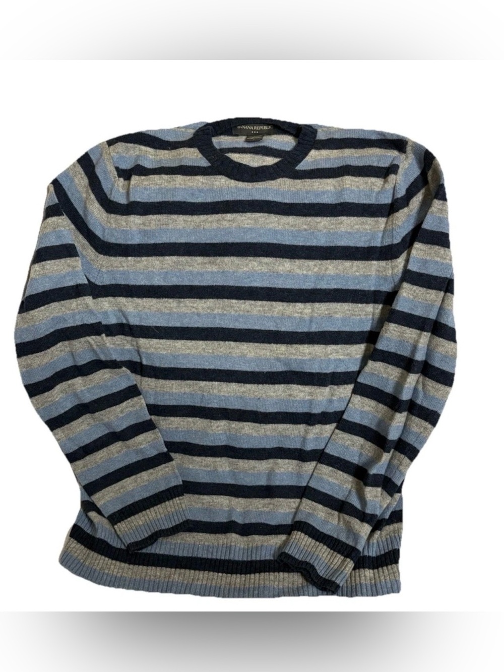 Banana Republic Sweater Mens L Multicolor Lambswool Striped grandpacore mall